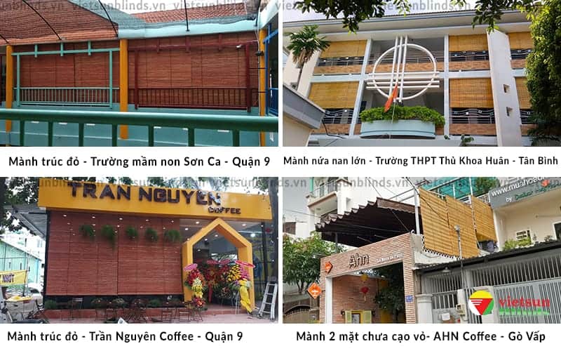 Việt Sun lắp mành tre trúc tại Trường học - Quán cà phê - Khu du lịch