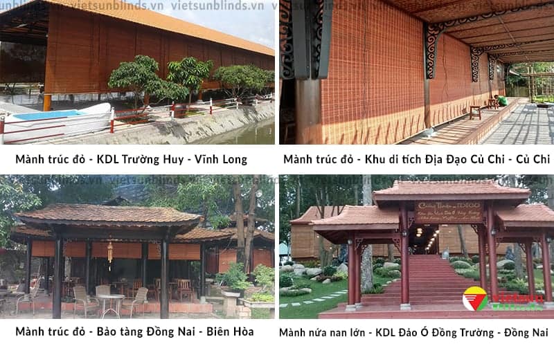 Việt Sun lắp mành tre trúc tại Khu du lịch