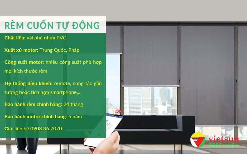 Rèm Tự Động 7 rem cuon tu dong vsb