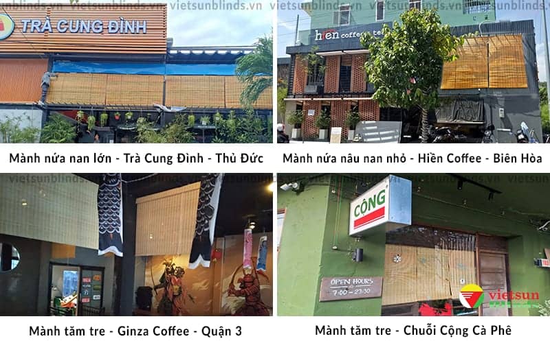 Việt Sun lắp mành tre trúc tại Quán cà phê
