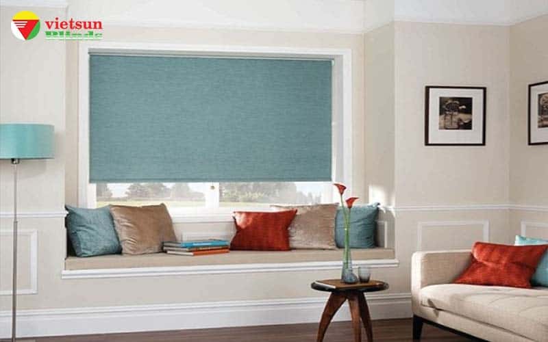 Rèm cuốn phòng ngủ 3 Rèm cuốn xanh Lơ